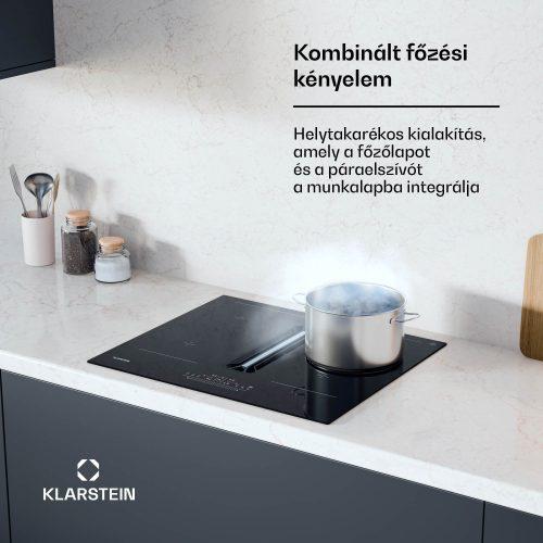 indukciós tűzhely + DownAir-páraelszívó