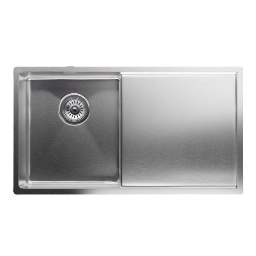 Klarstein TitanSteel konyhai mosogató lefolyóval