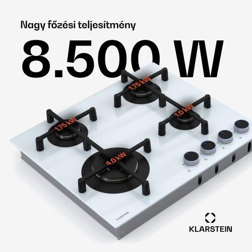 Klarstein Illuminosa 4 gáz főzőlap 4 égős Sabaf égő üvegkerámia - Image 2