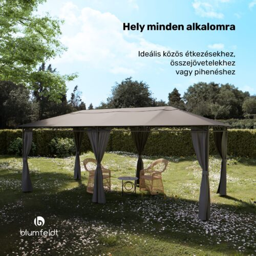 Blumfeldt Mondo 3x6 pavilon fémkerettel és 4 oldalfallal - Image 2