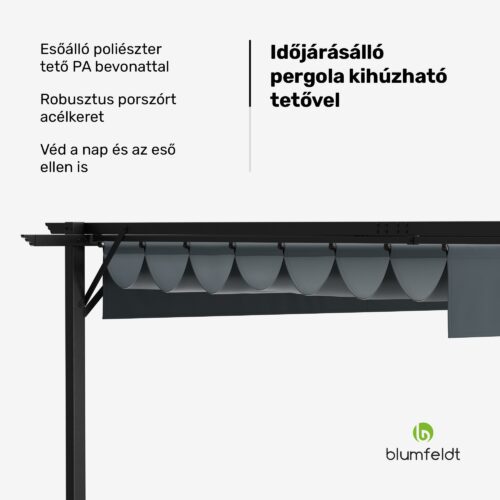 3x4 m időjárásálló porszórt acél