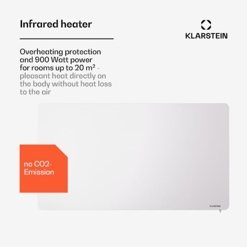 Klarstein Wonderbeam 900 Hybride Infravörös hősugárzó 108 x 60 cm 900 W Heti időzítő Távirányító - Image 2