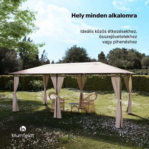 Blumfeldt Mondo 3x6 pavilon fémkerettel és 4 oldalfallal - Image 2