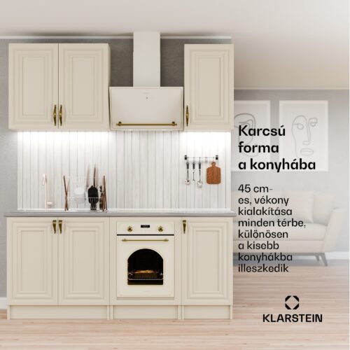 Klarstein Victoria beépített sütő 45 cm 49 l krémszín - Image 2