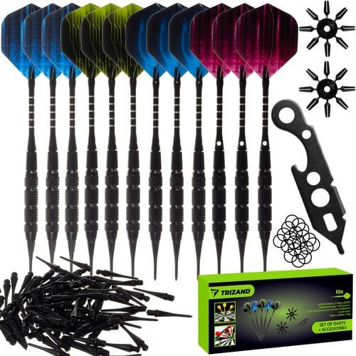 12 darabos darts készlet / darts + kiegészítők Trizand (WNDR21629)