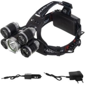 Fejlámpa 5 x T6 CREE leddel