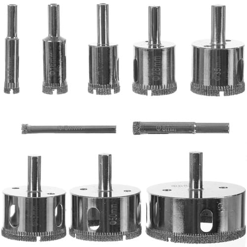 Gyémánt lyukfűrész - 10 részes precíziós körkivágó készlet 6-68 mm átmérőig (WNDR21641)
