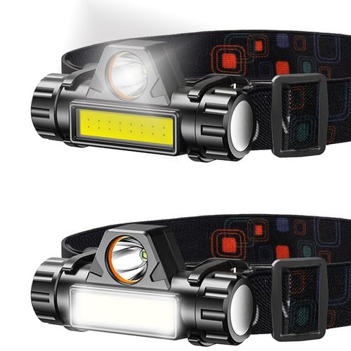 Mini akkus fejlámpa 2 LED-es - mágneses (WNDR18371)