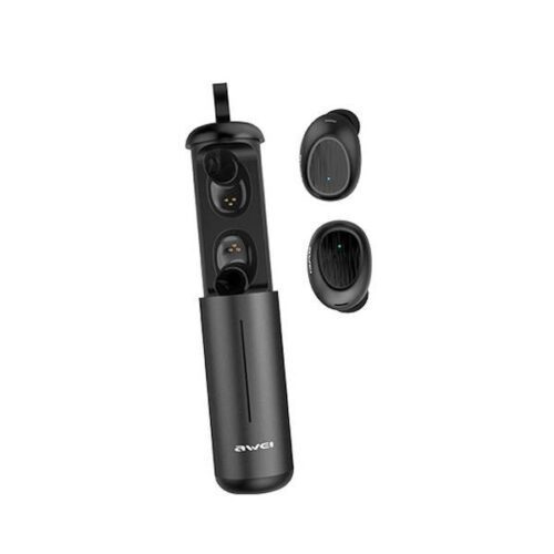AWEI Bluetooth fülhallgató 5.0 T55 TWS + dokkolóállomás fekete - Image 2