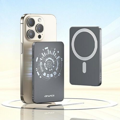AWEI P112K PowerBank MagSafe 5000mAh - szürke - Image 2