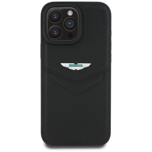 Aston Martin ASHCP16LPVIK HC Leather Victory Design tok iPhone 16 Pro - fekete - Image 2