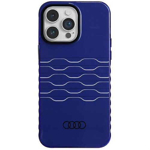 Audi AU-IMLMIP14PM-A6/D3-BE IML MagSafe-kompatibilis keménytok iPhone 14 Pro Max - tengerészkék