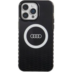 Audi AU-IMLMIP14PM-Q5/D2-BK IML Big Logo MagSafe-kompatibilis keménytok iPhone 14 Pro Max - fekete