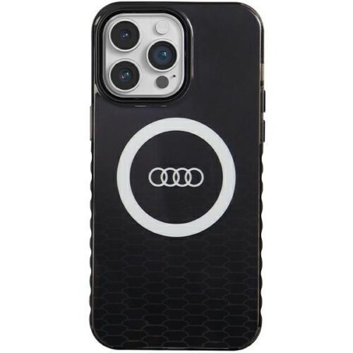 Audi AU-IMLMIP14PM-Q5/D2-BK IML Big Logo MagSafe-kompatibilis keménytok iPhone 14 Pro Max - fekete