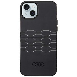 Audi AU-IMLMIP15M-A6/D3-BK IML MagSafe-kompatibilis keménytok iPhone 14 Plus/15 Plus - fekete