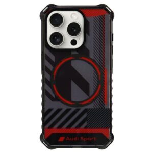 Audi AU-IMLMIP15P-RSQ/D2-BK IML Sport MagSafe kompatibilis keménytok iPhone 15 Pro - fekete