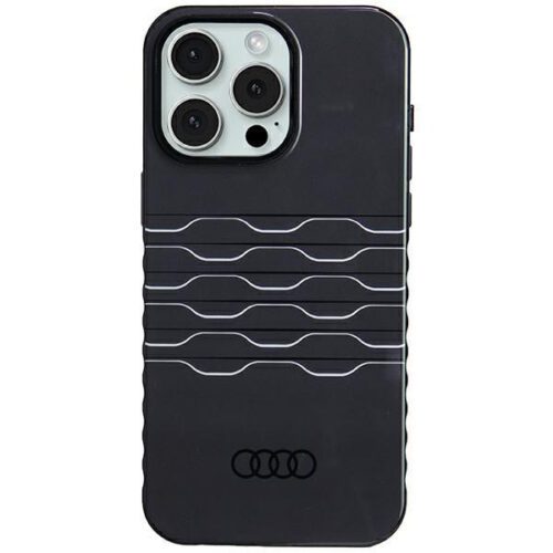 Audi AU-IMLMIP15PM-A6/D3-BK IML MagSafe-kompatibilis keménytok iPhone 15 Pro Max - fekete