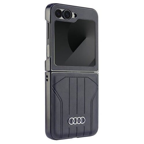 Audi AU-TPUPCFlip6-Q5/D1-BK Synthetic Leather MagSafe keménytok Samsung Galaxy Z Flip6 F741 - fekete - Image 2