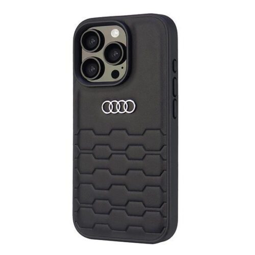 Audi AU-TPUPCIP16P-GT/D2-BK Synthetic Leather keménytok iPhone 16 Pro - fekete - Image 2