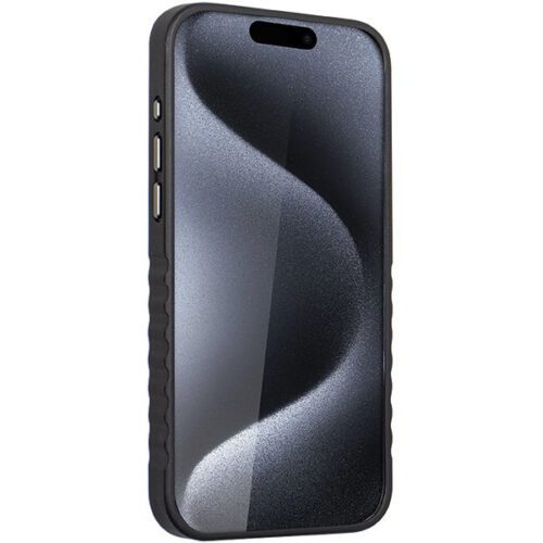 Audi AU-TPUPCMIP15P-R8/D3-RD valódi bőr MagSafe keménytok iPhone 15 Pro fekete-piros - Image 2