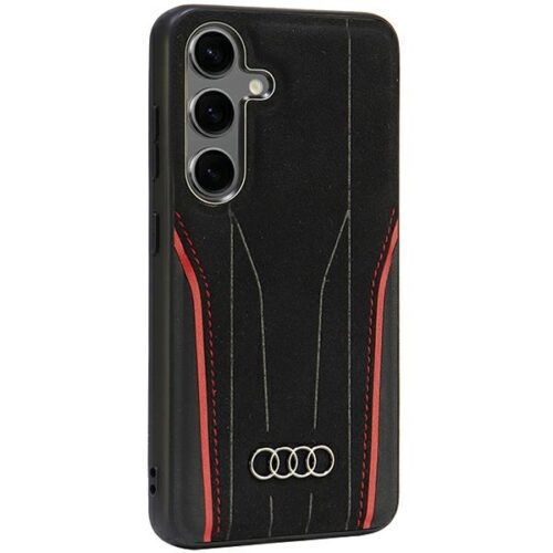 Audi AU-TPUPCS24-R8/D3-RD MagSafe-kompatibilis keménytok Samsung Galaxy S24 - fekete-piros - Image 2