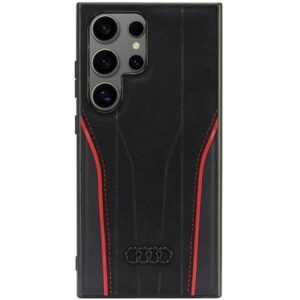 Audi AU-TPUPCS24U-R8/D3-RD MagSafe-kompatibilis keménytok Samsung Galaxy S24 Ultra - fekete-piros