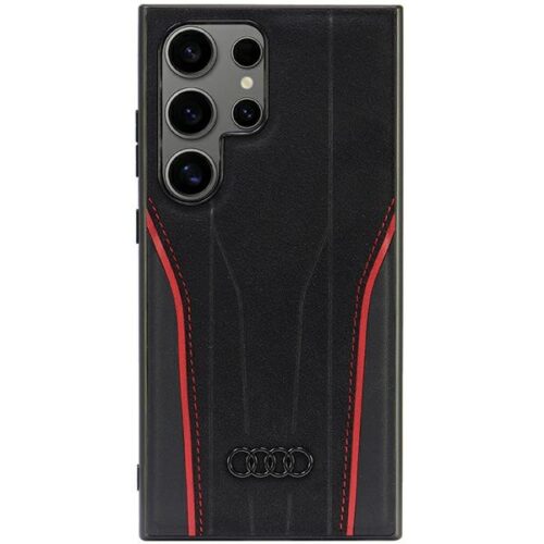 Audi AU-TPUPCS24U-R8/D3-RD MagSafe-kompatibilis keménytok Samsung Galaxy S24 Ultra - fekete-piros