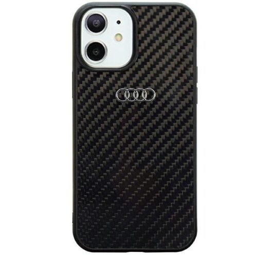 Audi Carbon Fiber iPhone 11 6.1" fekete keménytok AU-TPUPCIP11-R8/D2-BK