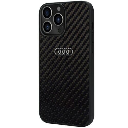 Audi Carbon Fiber iPhone 13 Pro Max 6.7" fekete keménytok AU-TPUPCIP13PM-R8/D2-BK - Image 2