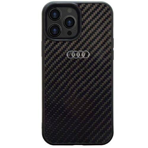 Audi Carbon Fiber iPhone 14 Pro 6.1" fekete keménytok AU-TPUPCIP14P-R8/D2-BK