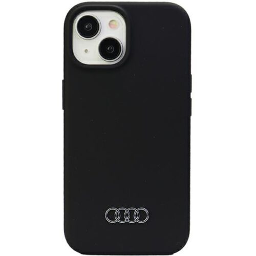 Audi szilikon tok iPhone 15 6.1" fekete keménytok AU-LSRIP15-Q3/D1-BK