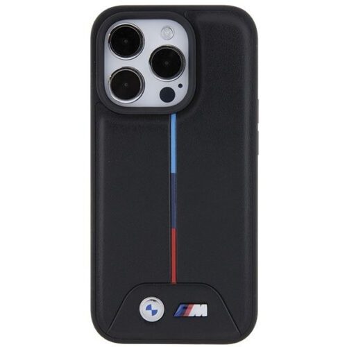 BMW BMHCP15L22PVTK iPhone 15 Pro 6.1" fekete keménytok steppelt trikolór - Image 2
