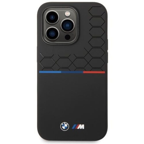 BMW BMHCP15L22SMPK iPhone 15 Pro 6.1" fekete szilikon minta tok - Image 2