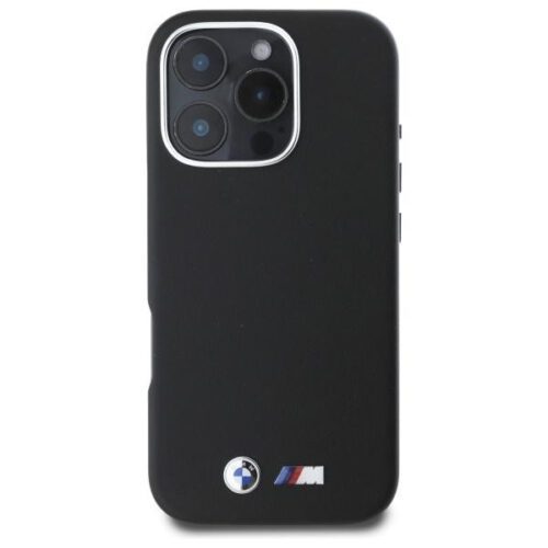 BMW BMHCP16X23PMWK M Smooth Full Wrapped Metal keménytok iPhone 16 Pro Max - fekete - Image 2