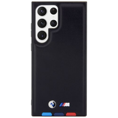 BMW BMHCS23L22PTDK Samsung Galaxy S23 UltraS918 fekete bőr bélyegző Tricolor tok - Image 2