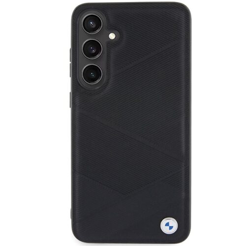 BMW BMHCS24M23RCGPK Samsung S24+ S926 fekete keménytok Signature Leather Crossing Lines - Image 2