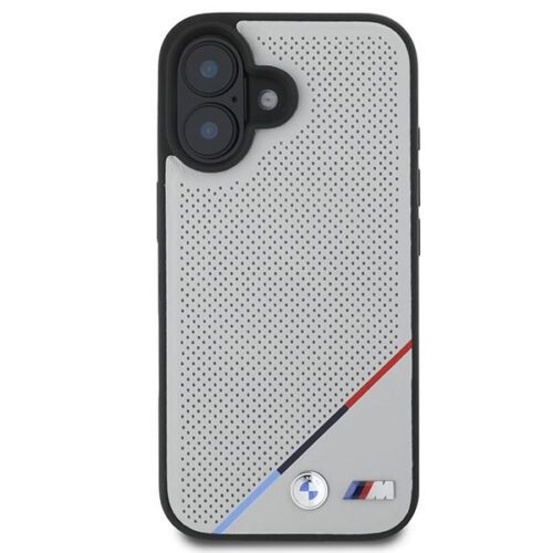 BMW BMHMP16S23PUPDG M Perforated Tricolor Line MagSafe tok iPhone 16 - szürke - Image 2