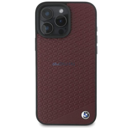 BMW BMHMP16X23RDDR Sign Leather Diamond Metal Logo MagSafe tok iPhone 16 Pro Max - piros - Image 2