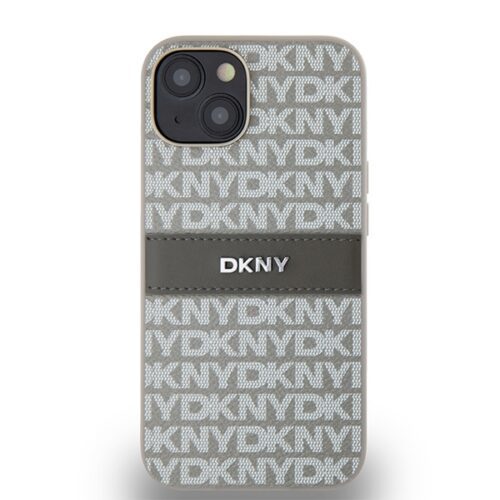 DKNY DKHCP14SPRTHSLE Leather Mono Stripe & Metal Logo tok iPhone 14 - bézs - Image 2