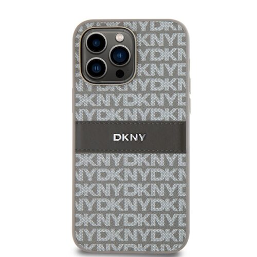 DKNY DKHCP14XPRTHSLE Leather Mono Stripe & Metal Logo tok iPhone 14 Pro Max - bézs - Image 2