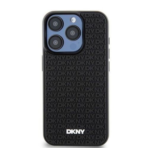 DKNY DKHCP15L3DRPWK 3D Rubber Repeat Pattern tok iPhone 15 Pro - fekete - Image 2