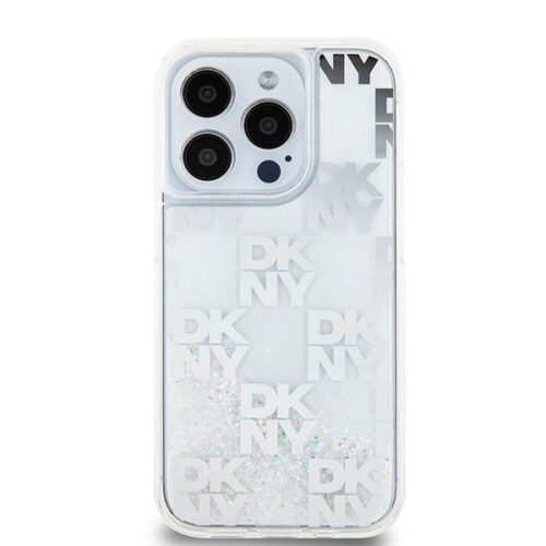 DKNY DKHCP15LLCPEPT Liquid Glitter Multilogo tok iPhone 15 Pro - fehér - Image 2
