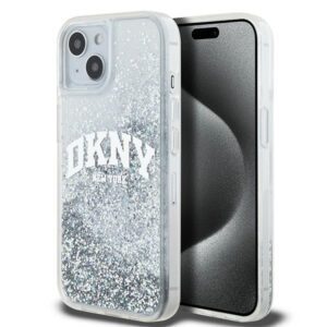 DKNY DKHCP15SLBNAET Liquid Glitter Big Logo tok iPhone 15 - fehér