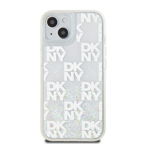 DKNY DKHCP15SLCPEPT Liquid Glitter Multilogo tok iPhone 15 - fehér - Image 2