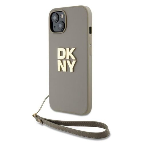 DKNY DKHCP15SPBSWSE Wrist Strap Stock Logo tok iPhone 15 - bézs