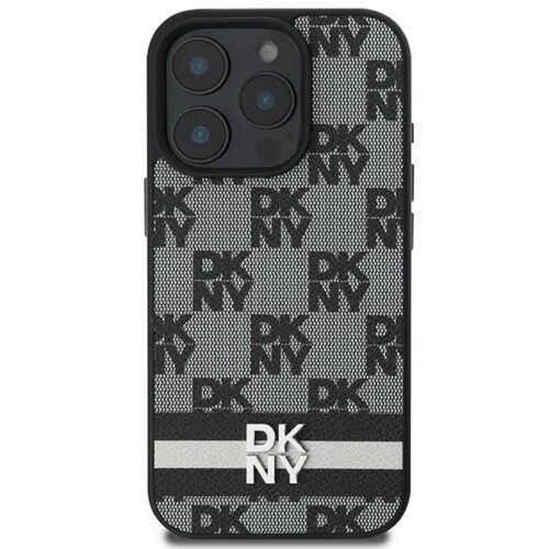 DKNY DKHCP16LPCPTSSK Checkered Pattern & Printed Stripes keménytok iPhone 16 Pro - fekete - Image 2