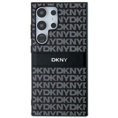 DKNY DKHCS24LPRTHSLK Leather Mono Stripe & Metal Logo tok Samsung Galaxy S24 Ultra - fekete - Image 2