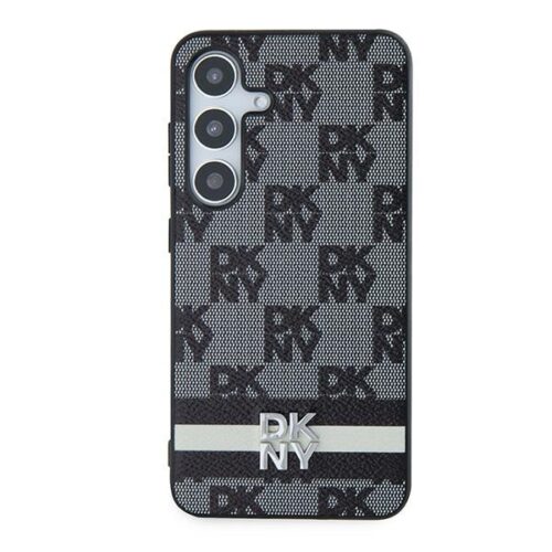 DKNY DKHCS24SPCPTSSK Leather Checkered Mono Pattern & Printed Stripes tok Samsung Galaxy S24 - fekete - Image 2