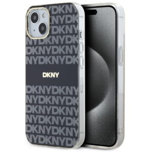 DKNY DKHMP14SHRHSEK IML Mono & Stripe MagSafe-kompatibilis tok iPhone 14 - fekete