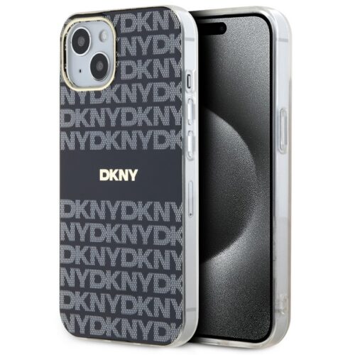 DKNY DKHMP14SHRHSEK IML Mono & Stripe MagSafe-kompatibilis tok iPhone 14 - fekete